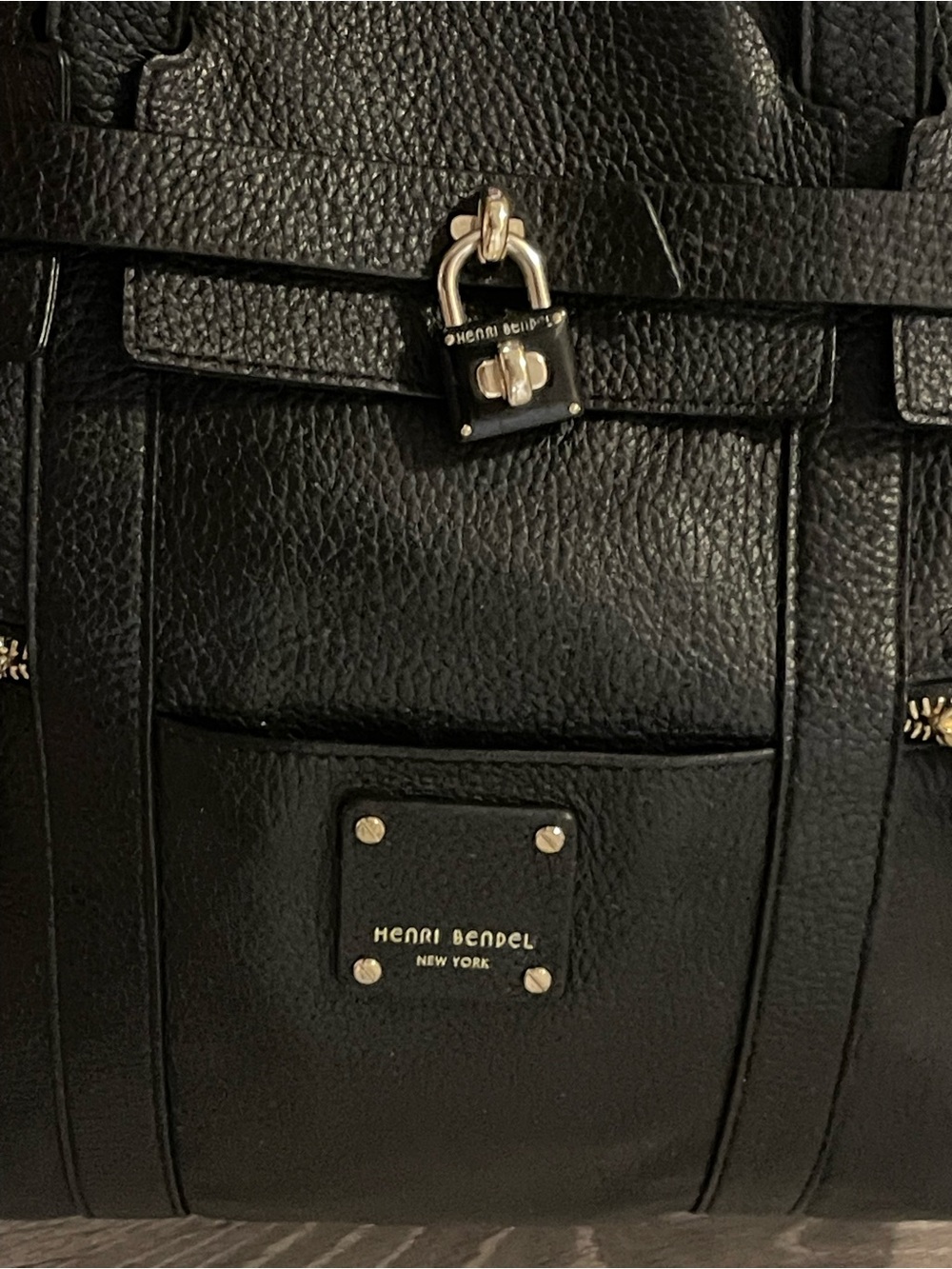 henri bendel Black Leather Convertible Top-Handle Backpack never used - Picture 8 of 16